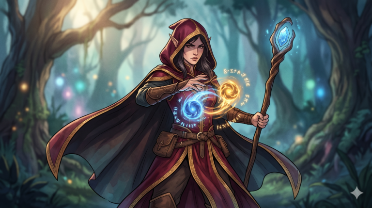 Guia completo do Arcanista em Tormenta 20: Mago, Bruxo e Feiticeiro, combos de magia, aprimoramentos, melhores poderes e builds nível a nível.